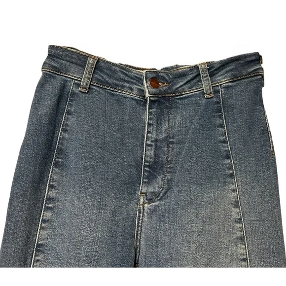 PILCRO Blue Denim Size 28 Flare Wide Leg Jeans - Picture 4 of 6